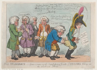 Nap Buonaparte en fièvre en recevant la Gazette extraordinaire de Nelson - Thomas Rowlandson