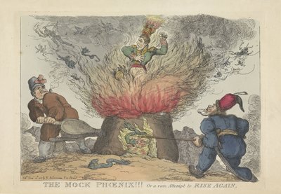 Napoléon comme faux phénix, 1813 - Thomas Rowlandson