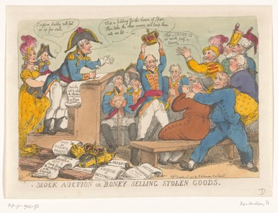 Napoléon vend des biens volés, 1813 - Thomas Rowlandson