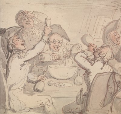 Des officiers de marine et un bol de punch - Thomas Rowlandson
