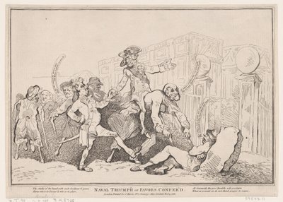 Triomphe naval, ou faveurs accordées - Thomas Rowlandson