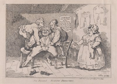 Nouveaux pantalons élastiques inventés, 1er novembre 1784 - Thomas Rowlandson