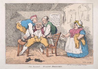 Nouveaux pantalons élastiques inventés, 1er novembre 1784 - Thomas Rowlandson