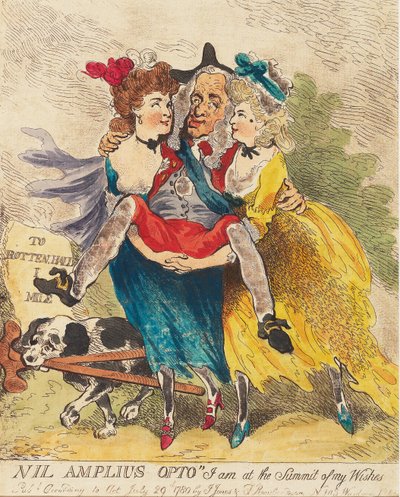 Nil Amplius Opto Je suis au sommet de mes souhaits, pub. 1780 - Thomas Rowlandson
