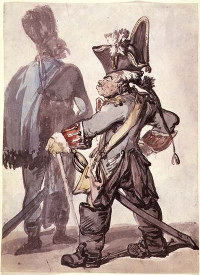 No.2160 Frédéric le Grand (1712-86) et un de ses officiers - Thomas Rowlandson
