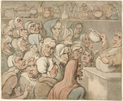 Vieilles filles à une vente de curiosités - Thomas Rowlandson