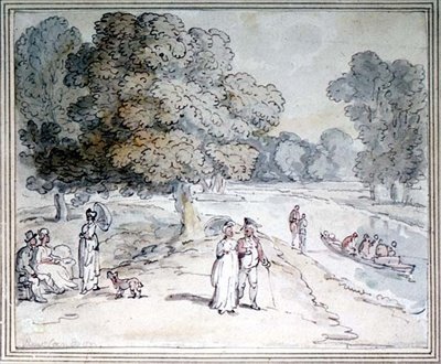 Sur la Tamise - Thomas Rowlandson