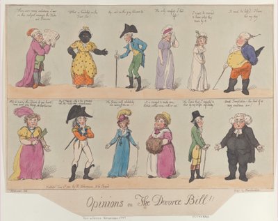 Opinions sur le projet de loi sur le divorce !!, 2 juin 1800 - Thomas Rowlandson