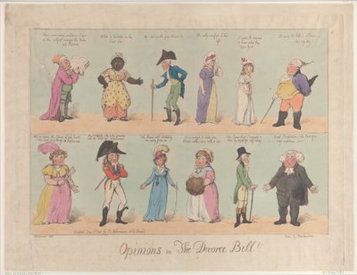 Opinions sur le projet de loi sur le divorce !!, 2 juin 1800 - Thomas Rowlandson