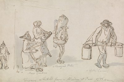 Personnages des rues de Paris - Thomas Rowlandson