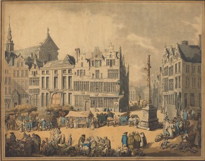Place de Meir à Anvers, 1797 - Thomas Rowlandson
