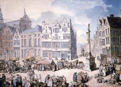 Place de Mer, Anvers - Thomas Rowlandson