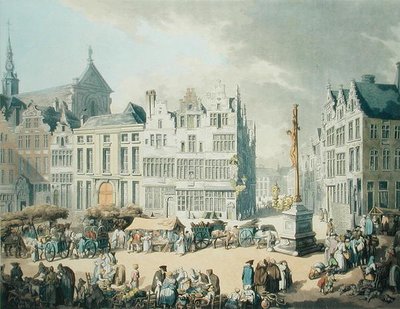 Place de Mer à Anvers - Thomas Rowlandson
