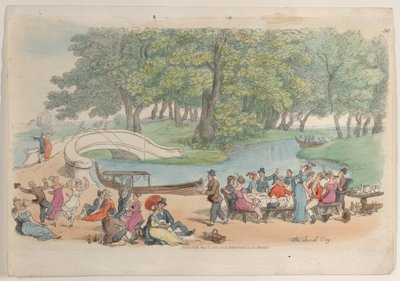 Planche 30 : Le Jour Social, du Monde en Miniature, 1816 - Thomas Rowlandson