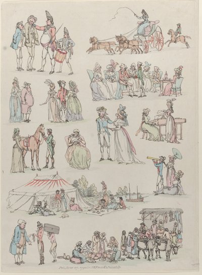 Planche 7, Contours de figures, paysages et bétail... pour l