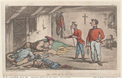 Pauvre Johnny sur la liste des malades, de The Military Adventures of Johnny Newcome, 1815 - Thomas Rowlandson