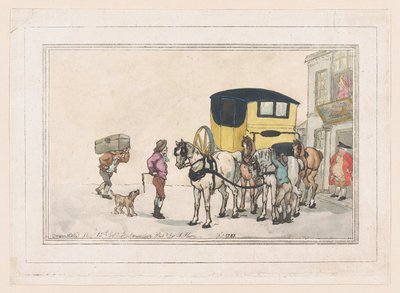 Postiers et chevaux de poste à l