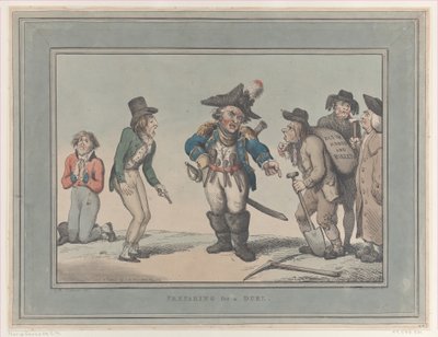 Préparation pour un duel, 12 janvier 1795 - Thomas Rowlandson