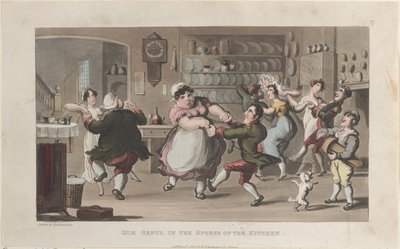Quae Genus, dans les sports de la cuisine, de The History of Johnny Quae Genus..., 1er août 1821 - Thomas Rowlandson