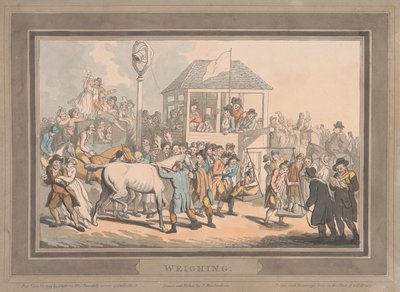 Course [lot de six] :  2. Pesée - Thomas Rowlandson