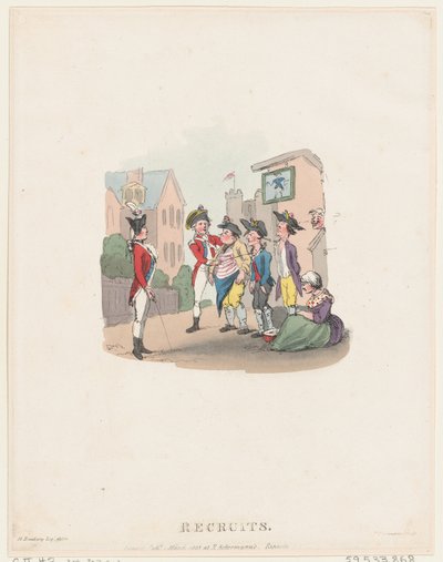 Recrues, 1er mars 1803 - Thomas Rowlandson