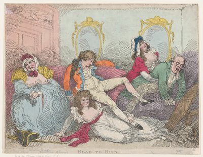 La route vers la ruine - Thomas Rowlandson