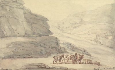 Scène rocheuse sur la côte nord, Cornouailles - Thomas Rowlandson