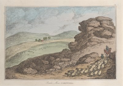 Rouler Moor, Cornouailles, de Sketches from Nature, 1822 - Thomas Rowlandson