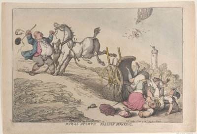 Sports ruraux : Chasse au ballon - Thomas Rowlandson