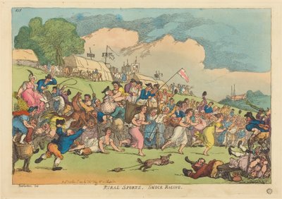 Sports ruraux. Courses de blouses - Thomas Rowlandson