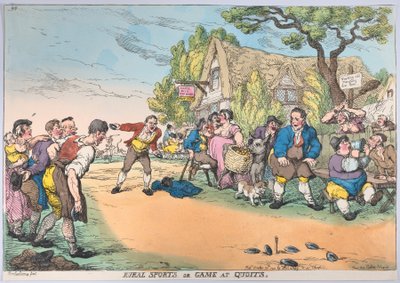 Sports ruraux ou Jeu de Quoits, 30 octobre 1811 - Thomas Rowlandson