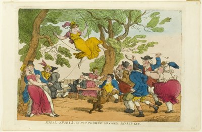 Sports ruraux, ou comment montrer une jambe bien formée - Thomas Rowlandson