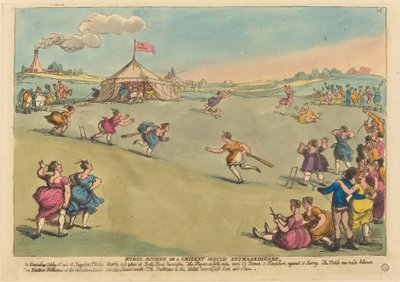 Sports ruraux ou un match de cricket extraordinaire - Thomas Rowlandson