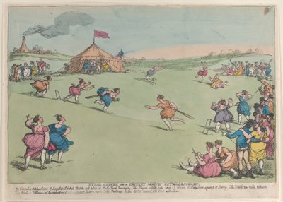 Sports ruraux ou un match de cricket extraordinaire, 10 octobre 1811 - Thomas Rowlandson