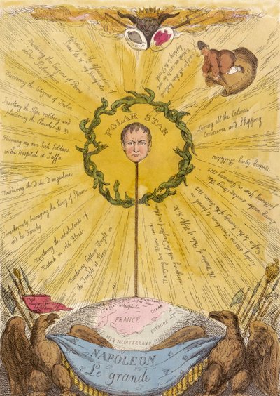 Caricature politique satirique de Napoléon - Thomas Rowlandson