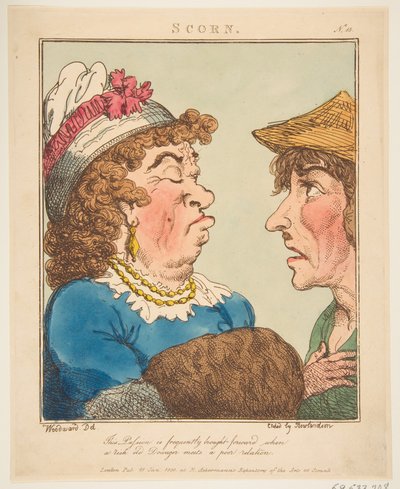 Mépris Le Brun Travesti, ou Caricatures des Passions, 21 janvier 1800 - Thomas Rowlandson