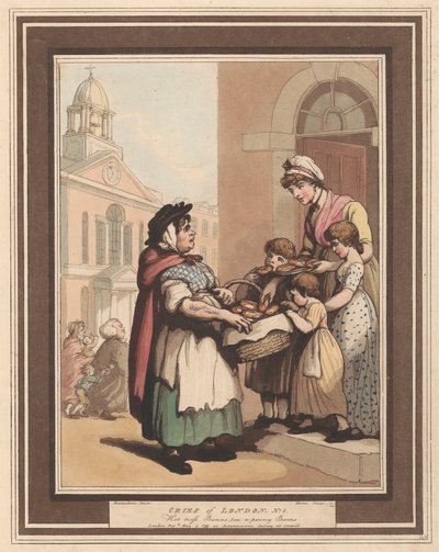 Ensemble de huit (6) : Cris de Londres - Thomas Rowlandson