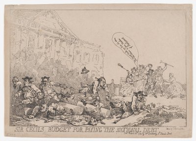 Le Budget de Sir Cecil pour payer la dette nationale, 30 mars 1784 - Thomas Rowlandson