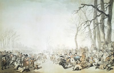 Patineurs sur la Serpentine, City of Westminster, Londres, 1786 - Thomas Rowlandson