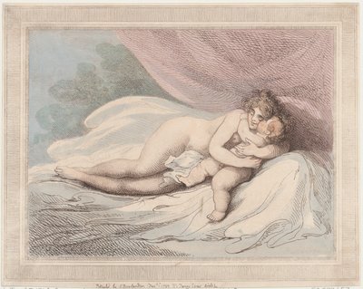 Vénus endormie câlinant un enfant - Thomas Rowlandson