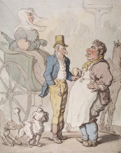 Slender Billy, voyageurs prenant des rafraîchissements - Thomas Rowlandson