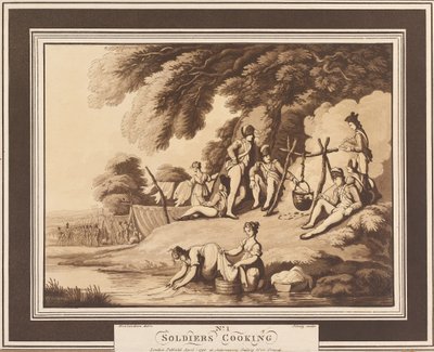 Soldats cuisinant, vers 1798 - Thomas Rowlandson