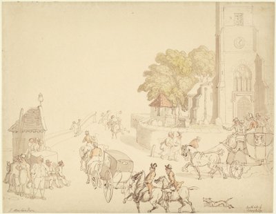 Côté sud du pont de Putney - Thomas Rowlandson