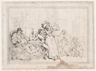 Le salon des chasseurs, ou Les chasseurs de renards se détendent - Thomas Rowlandson