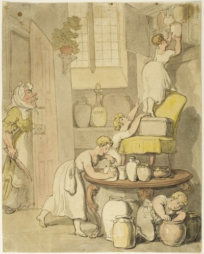Voler les conserves - Thomas Rowlandson