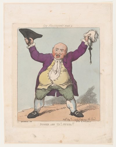 Les actions sont en hausse ! Huzza !!, 10 août 1799 - Thomas Rowlandson