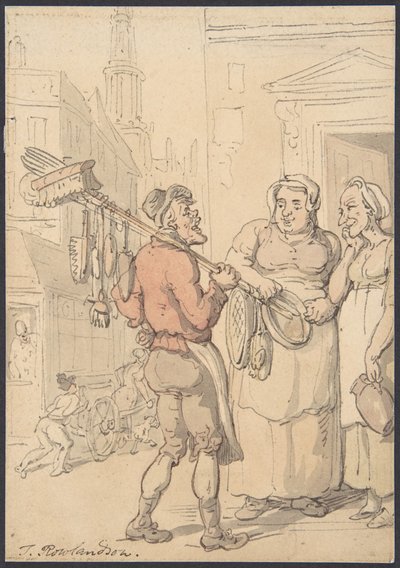 Scène de rue : un vendeur de pinceaux - Thomas Rowlandson