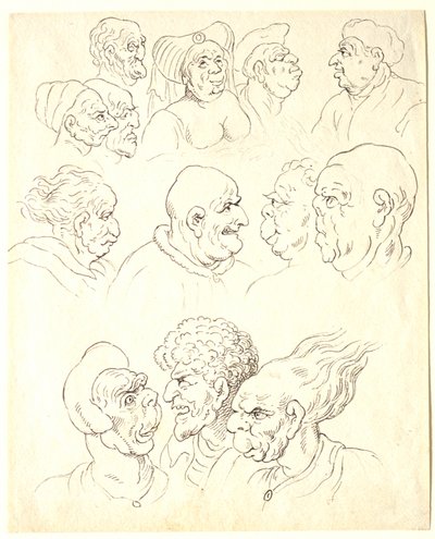 Études de têtes grotesques - Thomas Rowlandson