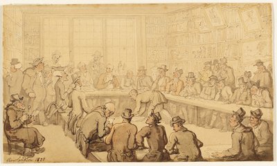Étude pour Dr. Syntax à une Vente aux Enchères de Livres - Thomas Rowlandson
