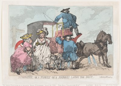 Sympathie, ou Une famille en voyage arrosant la poussière, 12 juillet 1784 - Thomas Rowlandson